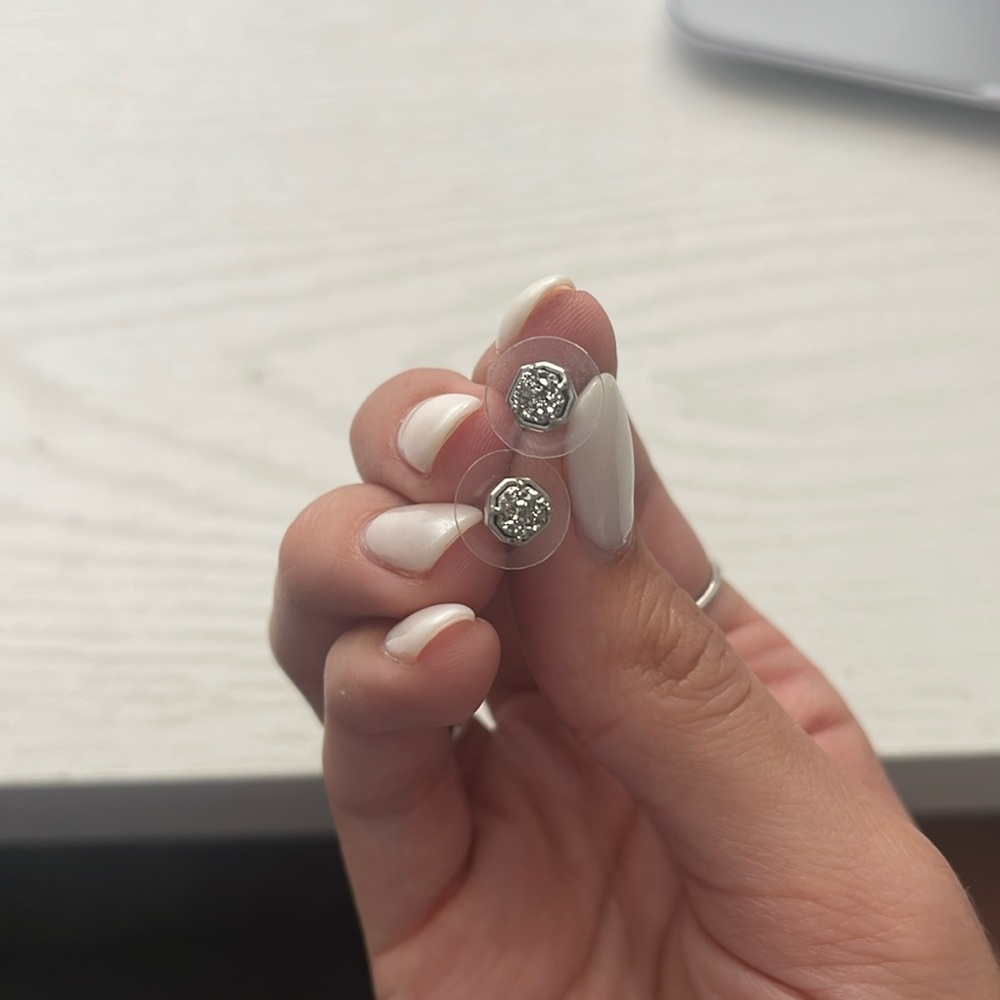 Kendra scott silver Drusy studs